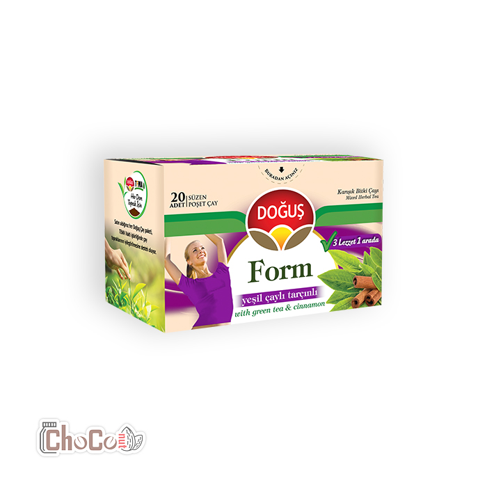 چای کیسه‌ای دوگوش چای سبز و دارچین | Dogus