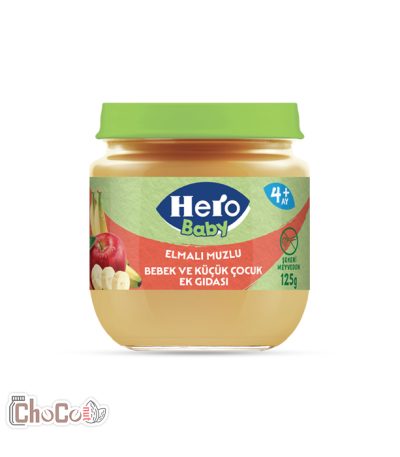 پوره میوه هیرو طعم سیب و موز +4ماه | Hero baby