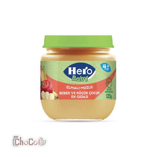 پوره میوه هیرو طعم سیب و موز +4ماه | Hero baby