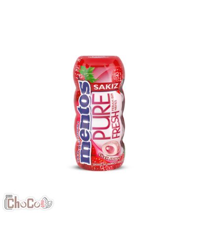 آدامس منتوس قوطی عسلی 30گرم توت فرنگی | MENTOS GUM