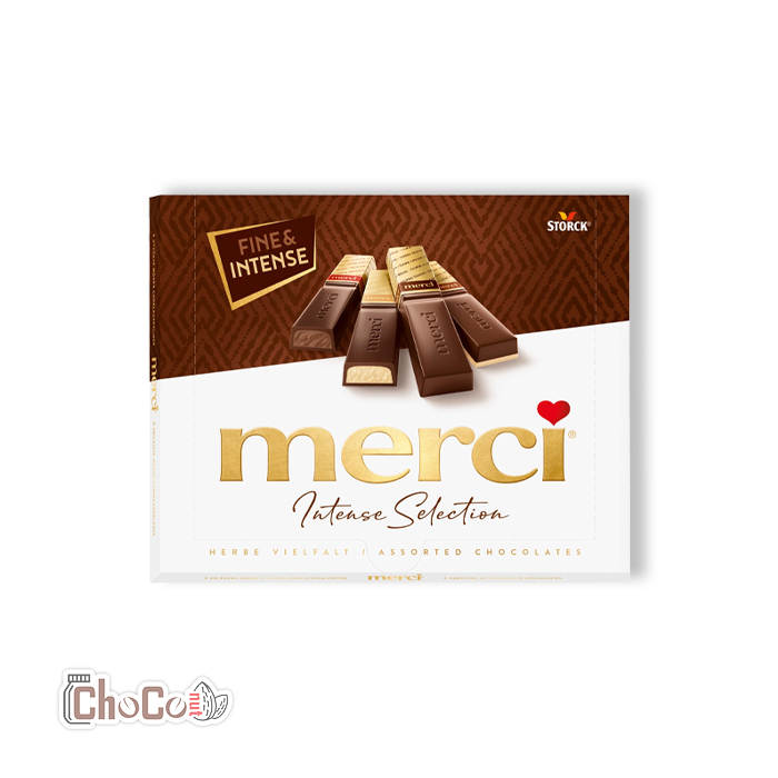 شکلات کادویی مرسی 250 گرم دارک | Merci Intence & Fine