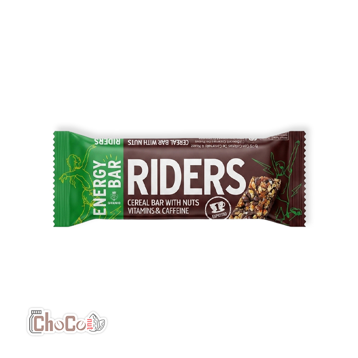 انرژی بار رایدرز با مغزهای مختلف، ویتامین و کافئین 40گرم | Riders Energy Bar